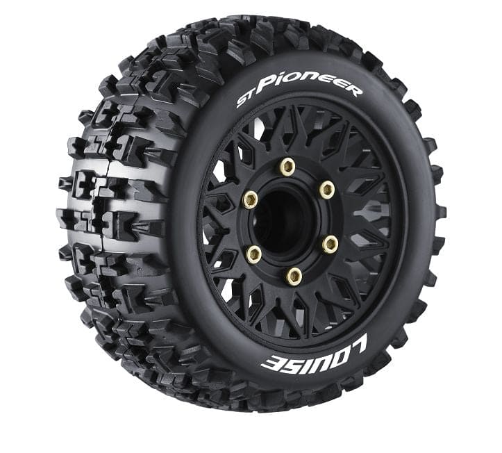 LOULT3227SX Louise R/C ST-Uphill 2.8" Removable Hex Black Whls 4.0" OD(2)