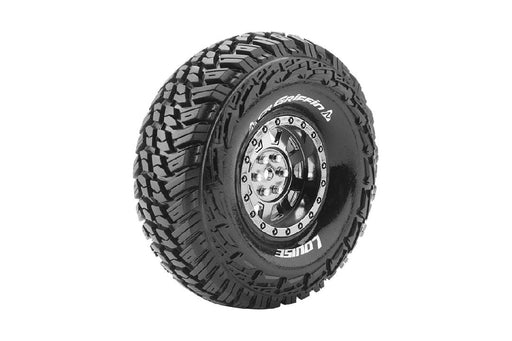 LOULT3230VBC Louise R/C CR-Griffin 1.9"-12mm Hex Black/Chrome Wheels (2)