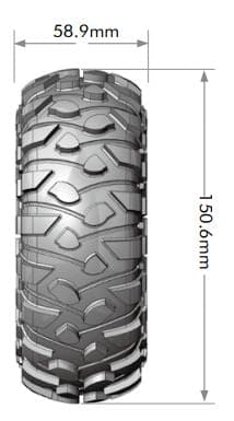LOULT3238VI Louise R/C CR-Rowdy 2.2" Tire Only (2)