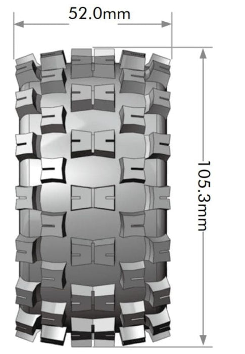 LOULT3272SX Louise R/C ST-Mcross 2.8" Removable Hex Black Whls 4.1" OD(2)