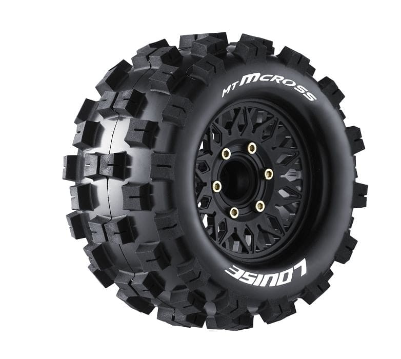 LOULT3274SX Louise R/C MT-Mcross 2.8" Removable Hex Black Whls 4.9" OD(2)