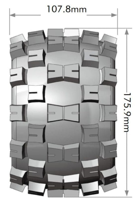 LOULT3276X Louise R/C MT-Mcross 3.8" Removable Hex Black Whls 6.9" OD(2)