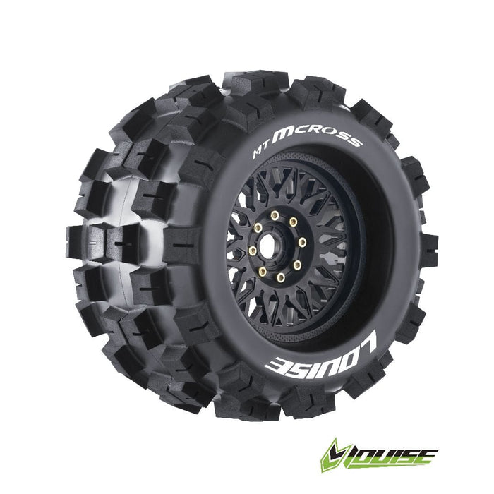 LOULT3276X Louise R/C MT-Mcross 3.8" Removable Hex Black Whls 6.9" OD(2)