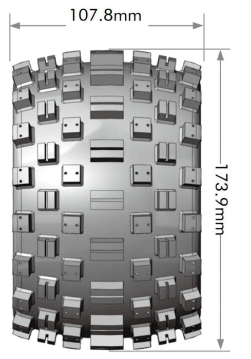 LOULT3277X Louise R/C MT-Rock 3.8" Removable Hex Black Whls 6.8" OD(2)