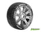 LOULT3284SBC Louise R/C GT-Shiv 1/8 (Soft) 17mm Spoke/Black Chrome Wheel(2)
