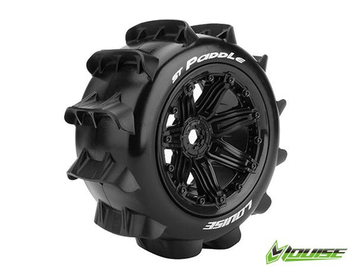 LOULT3290B Louise R/C 1/8 ST-Paddle (Sport) 17mm on Black, OD 2.3" (2) (F/R