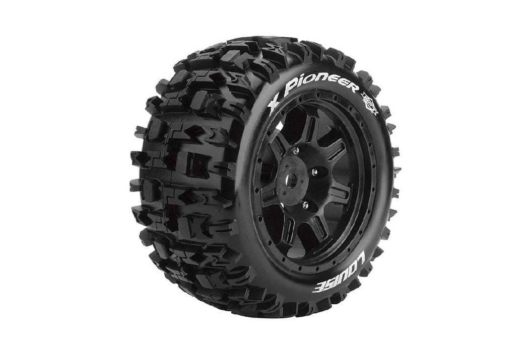 LOULT3296B Louise R/C X-Pioneer 4.3" Black Wheels (For X-Maxx)(2)