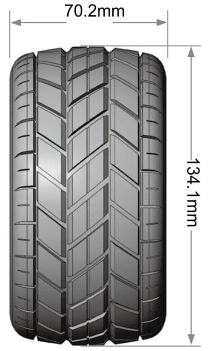 LOULT3307SX Louise R/C MT-Rocket 2.8" Removable Hex Black Whls 5.3" OD(2)