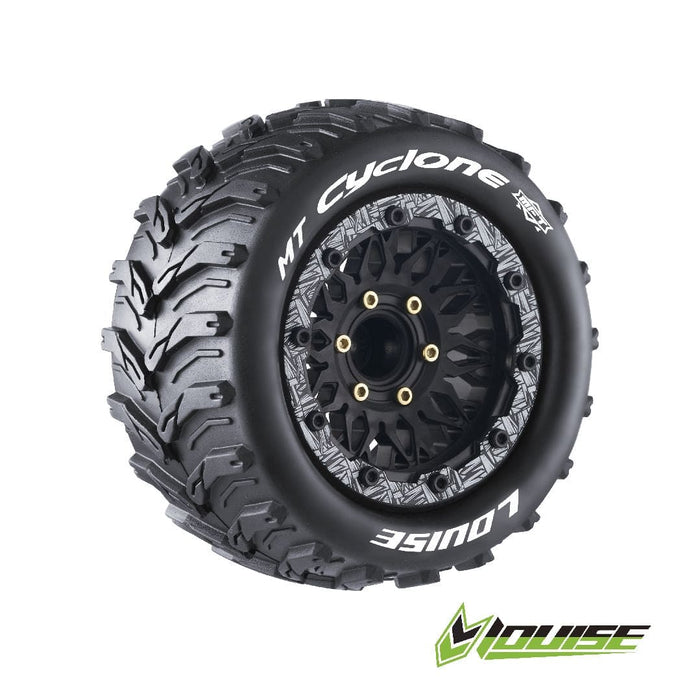 LOULT3310SX Louise R/C MT-Cyclone 2.8" Removable Hex Black Whls 5.4" OD(2)