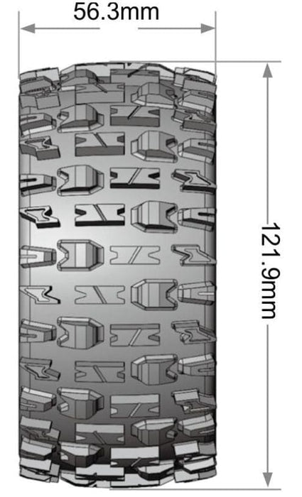 LOULT3312SX Louise R/C ST-Pioneer 2.8" Removable Hex Black Whls 4.8" OD(2)