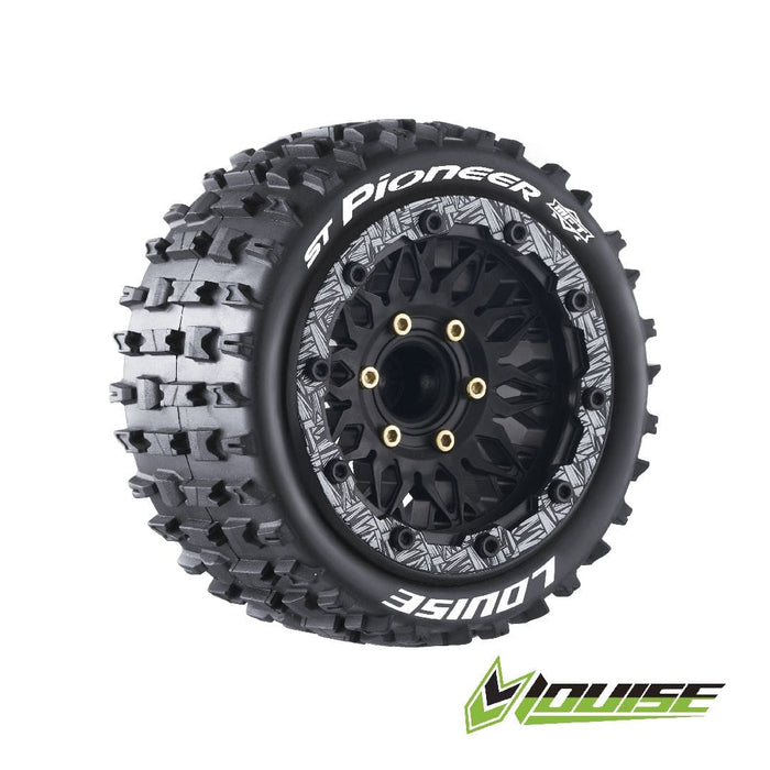 LOULT3312SX Louise R/C ST-Pioneer 2.8" Removable Hex Black Whls 4.8" OD(2)