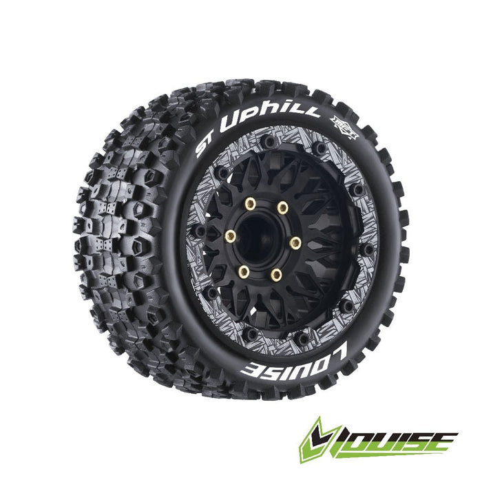 LOULT3313SX Louise R/C ST-Uphill 2.8" Removable Hex Black Whls 4.8" OD(2)