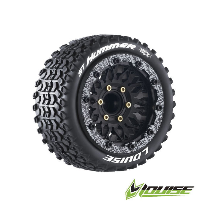 LOULT3314SX Louise R/C ST-Hummer 2.8" Removable Hex Black Whls 4.7" OD(2)