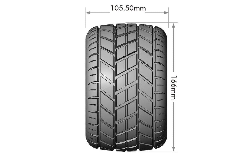 LOULT3320BH Louise R/C MT-Rocket 3.8"-1/2" Offset,17mm Hex Black Wheels(2)