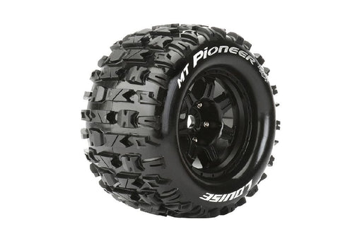 LOULT3321BH Louise R/C MT-Pioneer 3.8"-1/2" Offset,17mm Hex Black Wheels(2)