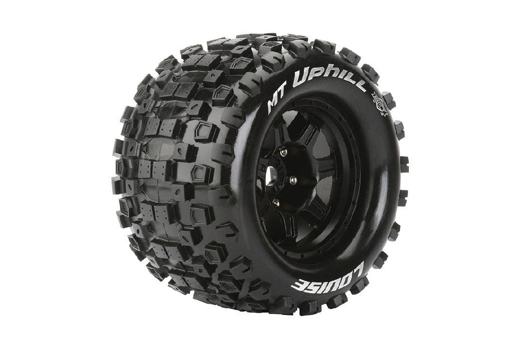 LOULT3322BH Louise R/C MT-Uphill 3.8"-1/2" Offset,17mm Hex Black Wheels(2)