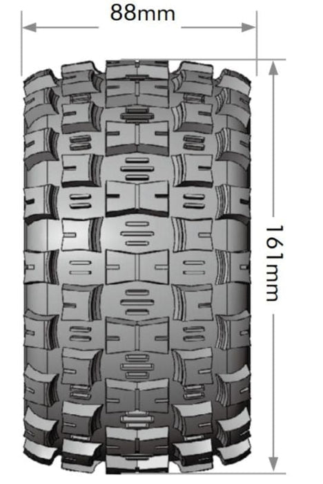 LOULT3327X Louise R/C ST-Mcross 3.8" Removable Hex Black Whls 6.3" OD(2)