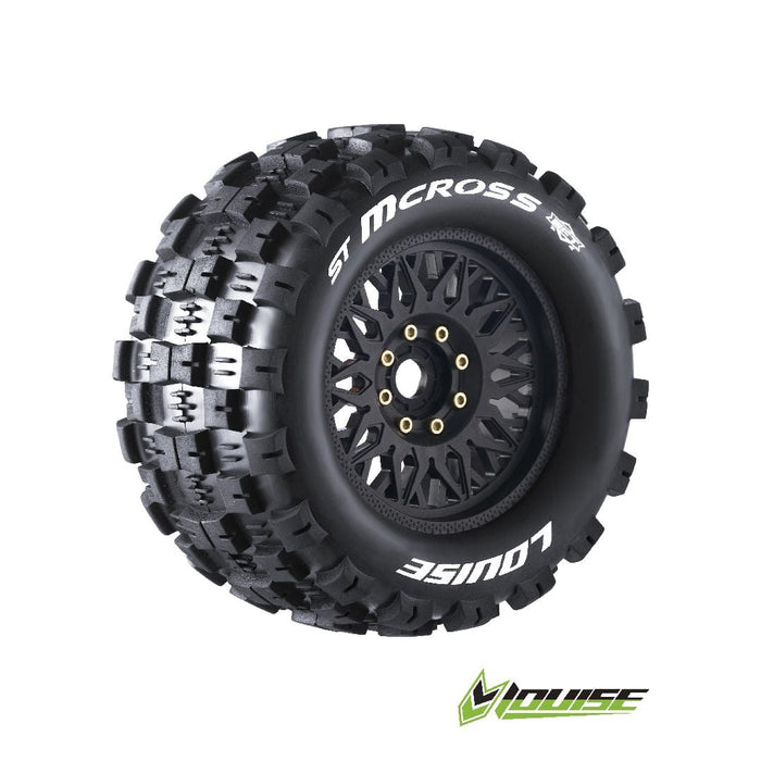 LOULT3327X Louise R/C ST-Mcross 3.8" Removable Hex Black Whls 6.3" OD(2)