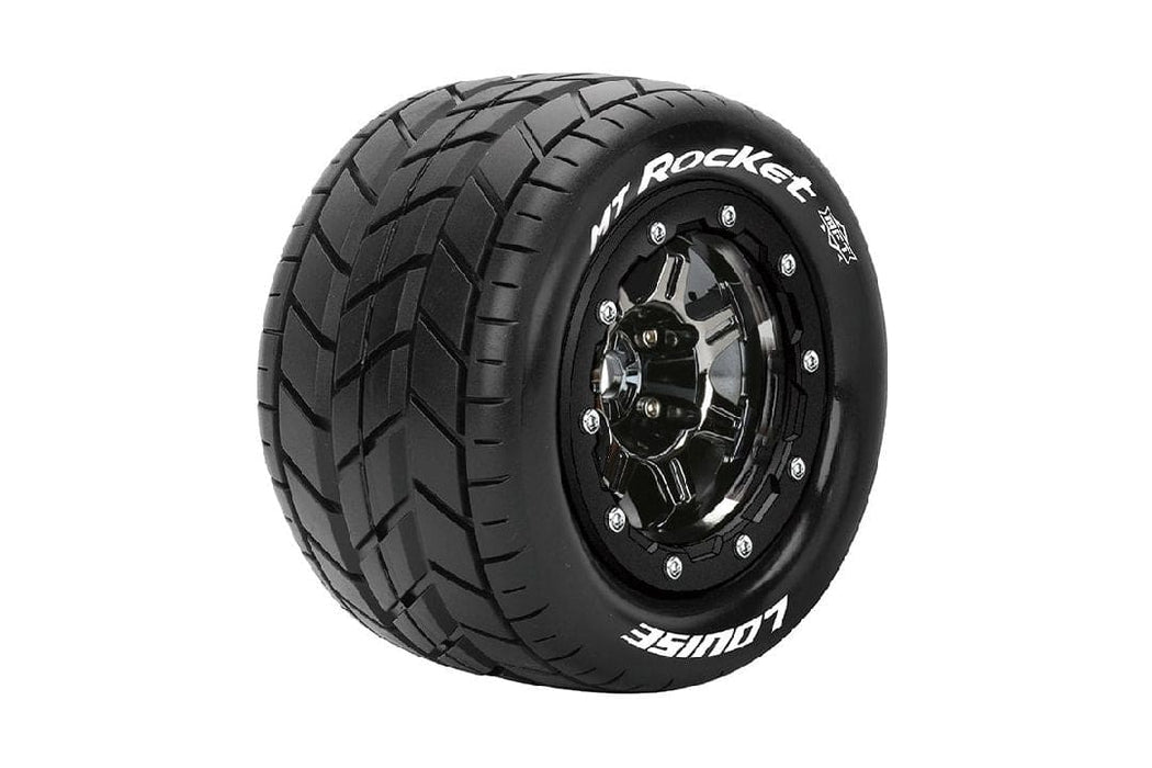 LOULT3328SBC Louise R/C MT-Rocket on Black/Chrome Wheels (2) for Traxxas Maxx