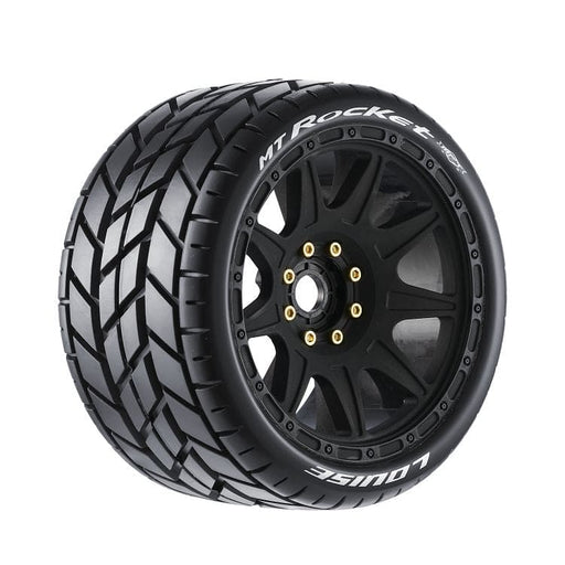 LOULT3353SB Louise R/C MT-Rocket Speed 4.3" on Rem Hex Black Wheels (2)