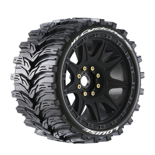 LOULT3356SB Louise R/C MT-Cyclone Speed 4.3" on Rem Hex Black Wheels (2)