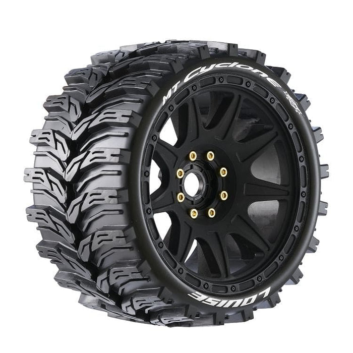 LOULT3356SB Louise R/C MT-Cyclone Speed 4.3" on Rem Hex Black Wheels (2)