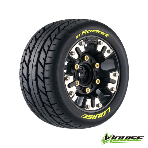 LOULT3387SM Louise R/C ST-Rocket Mini Maxx, XRT (Soft) 12mm 0" & 1/2" Black