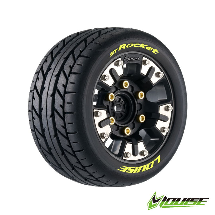 LOULT3387SM Louise R/C ST-Rocket Mini Maxx, XRT (Soft) 12mm 0" & 1/2" Black