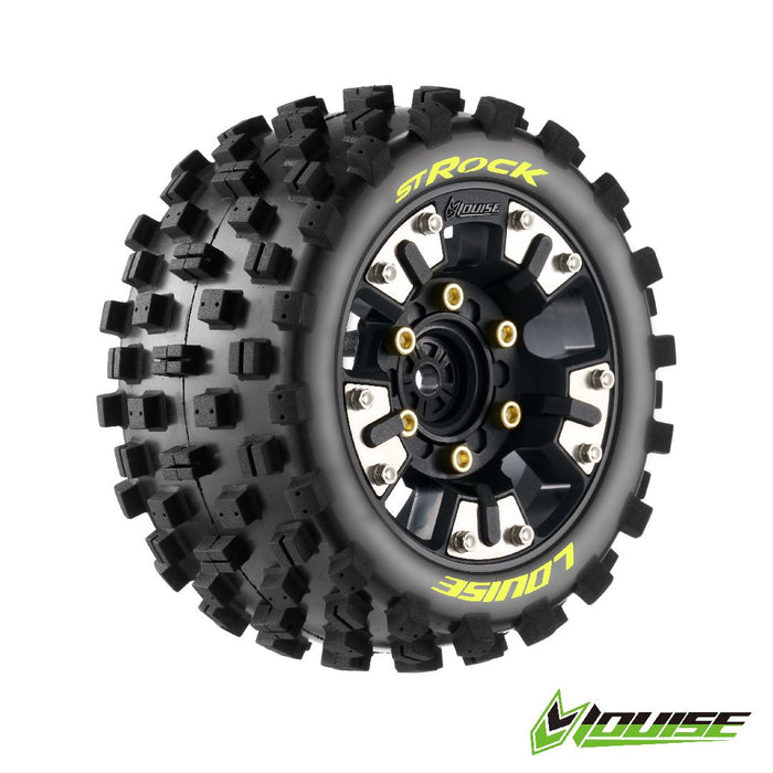 LOULT3391SM Louise R/C ST-Rock Mini Maxx, XRT (Soft) 12mm 0" & 1/2" Black Wh