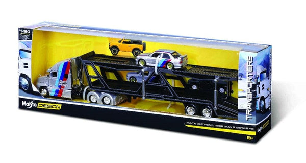 MAI11454 Maisto 1/64 DES Transporter w/ 1 Car (3 styles) (12 Pack)