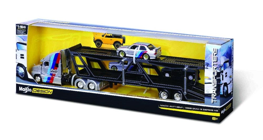 MAI11454 Maisto 1/64 DES Transporter w/ 1 Car (3 styles) (12 Pack)