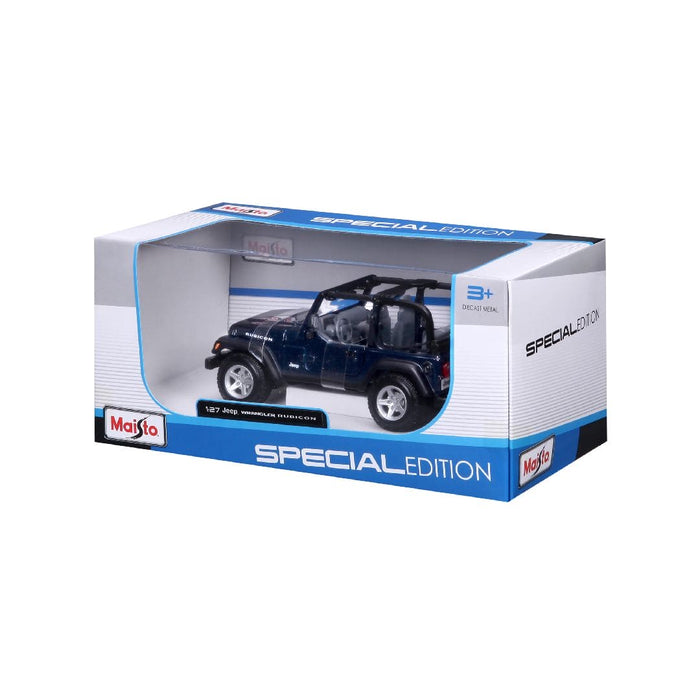 MAI31245 Maisto 1/27 SE Jeep Wrangler Rubicon (Metallic Blue)