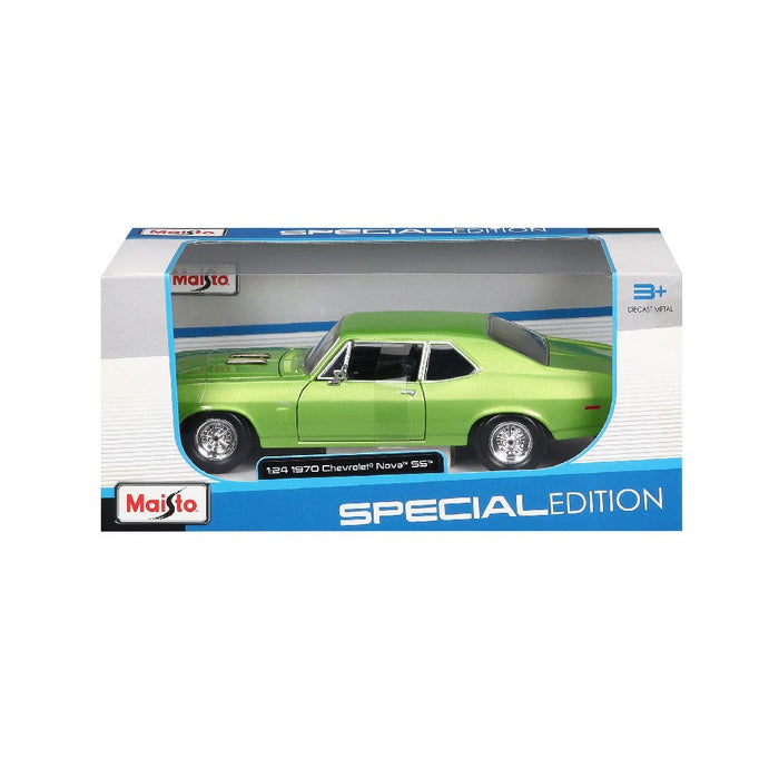 MAI31262 Maisto 1/24 SE 1970 Chevrolet Nova SS (Metallic Lime Green)