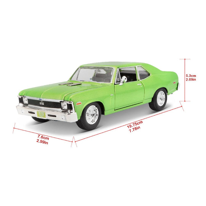 MAI31262 Maisto 1/24 SE 1970 Chevrolet Nova SS (Metallic Lime Green)