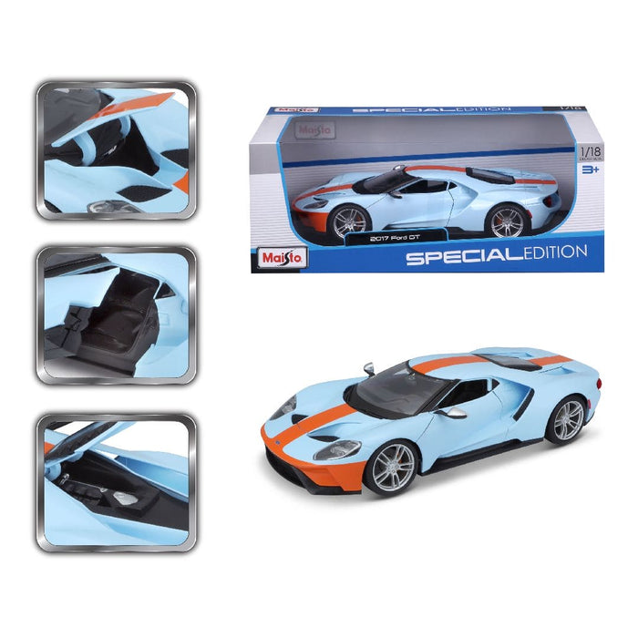 MAI31384 Maisto 1/18 SE 2019 Ford GT (Blue/Orange)