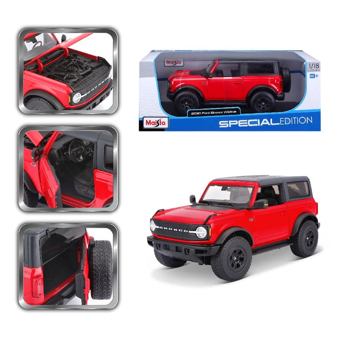 MAI31456 Maisto 1/18 SE 2021 Ford Bronco Wildtrak 2dr (Red)