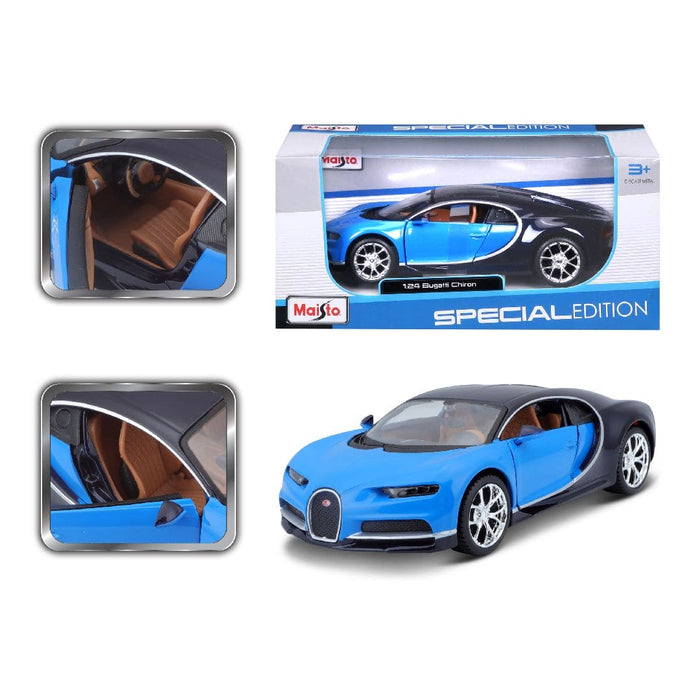 MAI31514 Maisto 1/24 SE Bugatti Chiron (Blue/Deep Blue)
