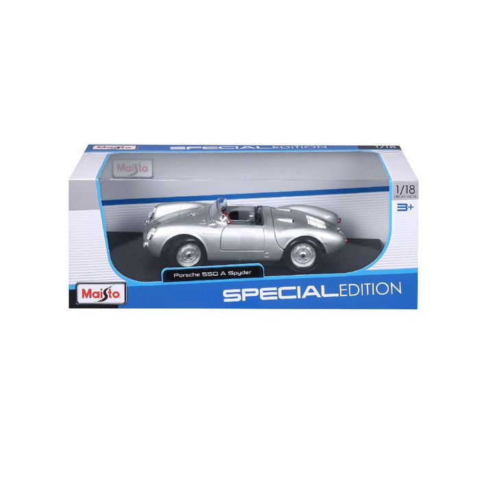 MAI31843 Maisto 1/18 SE 1956 Porsche 550A Spyder (Silver)