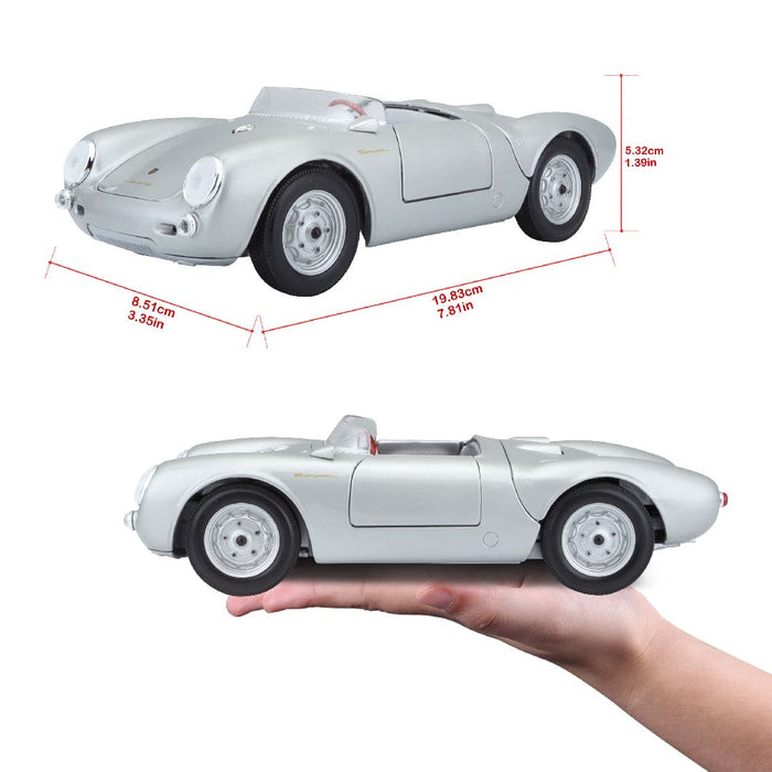 MAI31843 Maisto 1/18 SE 1956 Porsche 550A Spyder (Silver)