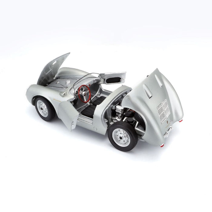 MAI31843 Maisto 1/18 SE 1956 Porsche 550A Spyder (Silver)