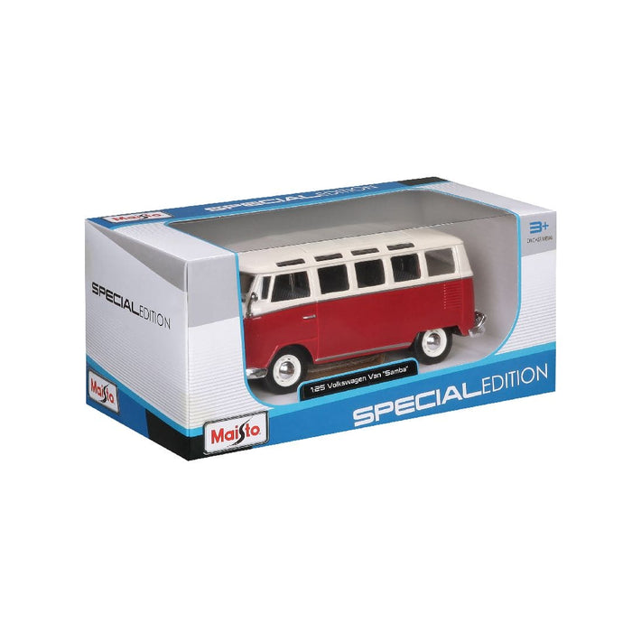 MAI31956 Maisto 1/25 SE Volkswagen Van "Samba" (White/Red)
