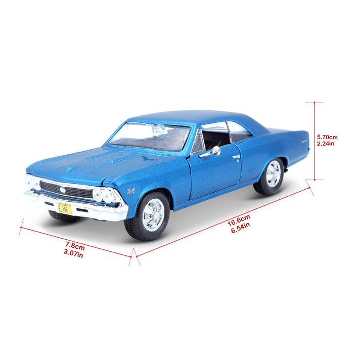 MAI31960 Maisto 1/24 SE 1966 Chevrolet Chevelle SS 396 (Metallic Blue)