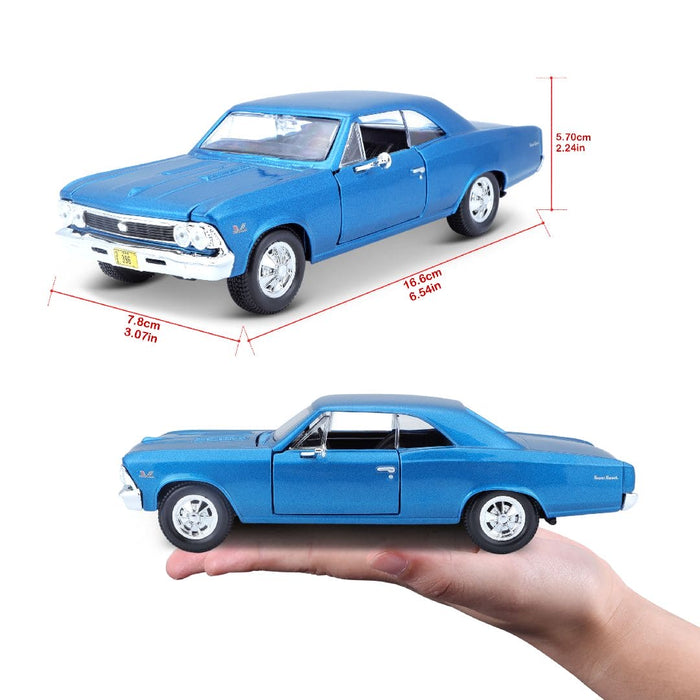 MAI31960 Maisto 1/24 SE 1966 Chevrolet Chevelle SS 396 (Metallic Blue)