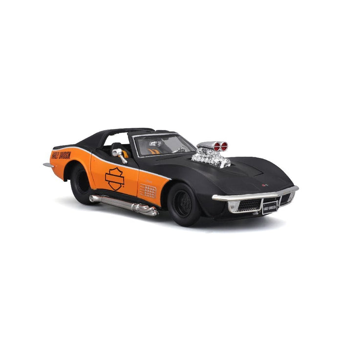 MAI32193 Maisto 1/25 H-D Custom 1970 Chevy Corvette (Black/Orange)