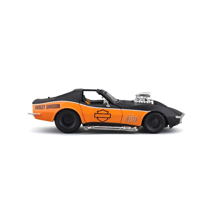 MAI32193 Maisto 1/25 H-D Custom 1970 Chevy Corvette (Black/Orange)
