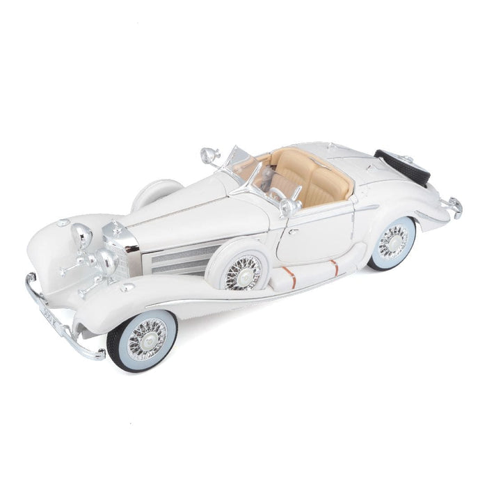 MAI36055 Maisto 1/18 PE 1936 M-B 500 K Typ Specialroadster (White)