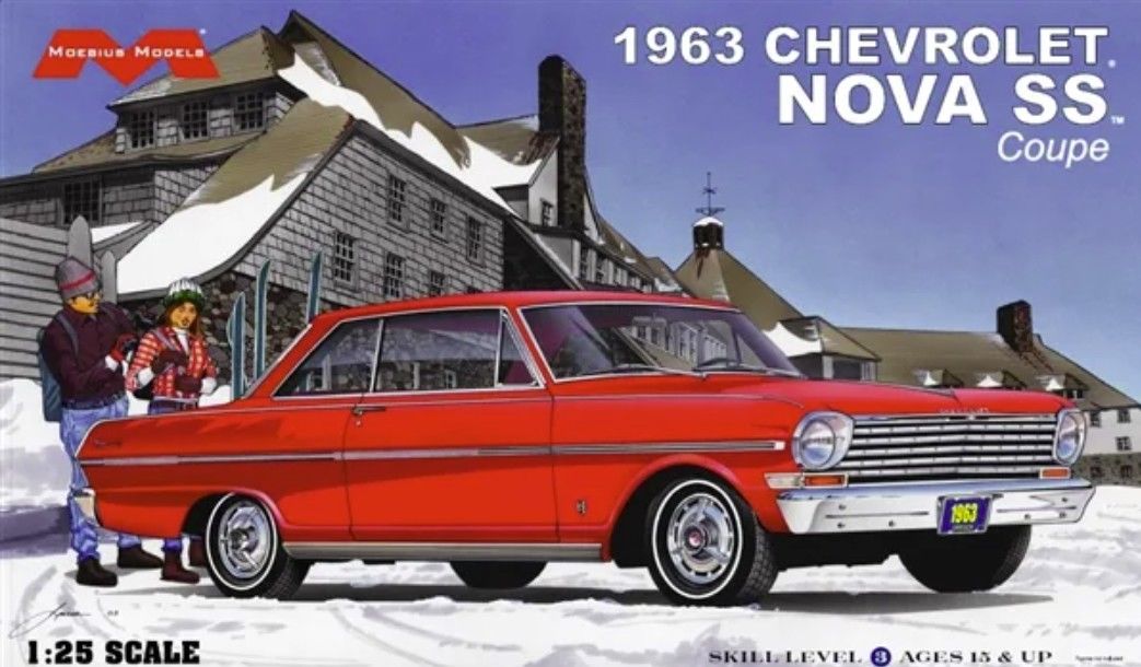 MOE2319 Moebius 1963 Chevy Nova SS Coupe 1/25th Scale