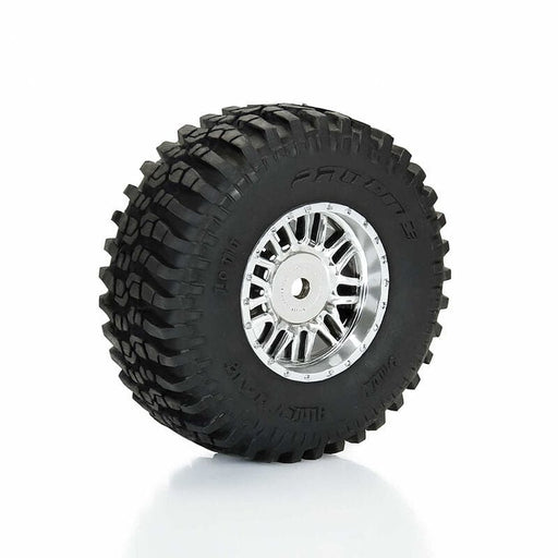 PRO1028810 Pro-Line Flat Mounted Iron F/R Tires 12mm Hex Chrome Diablo (4)