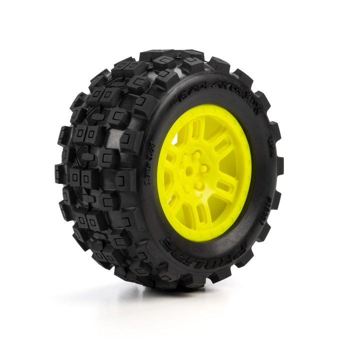 PRO1030112 Pro-Line Badlands MX MT Tires MTD Split Six Mini KRATON Yellow