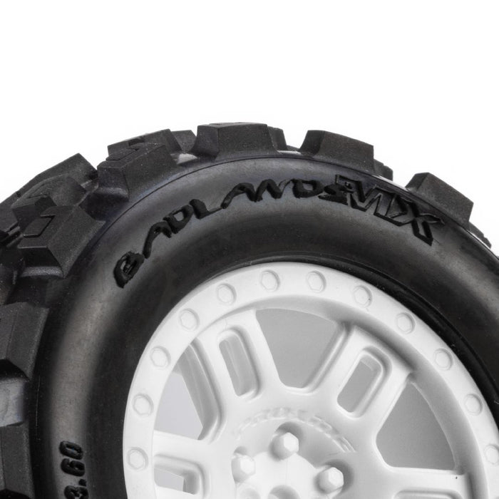 PRO1030113 Pro-Line Badlands MX MT Tires MTD Split Six Mini KRATON White
